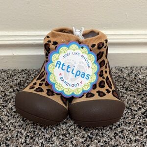 Leopard Print Brown Baby Walker Shoes